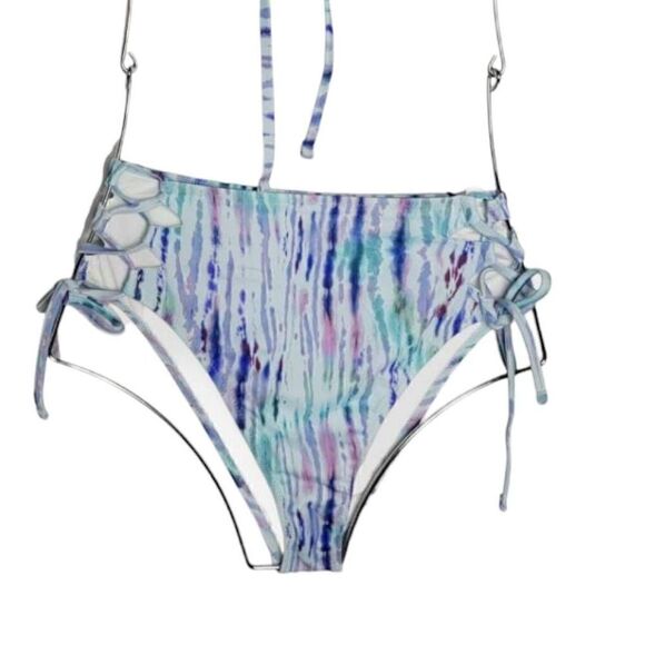 Shade & Shore Lace Up High Waist Extra Cheeky Bikini Bottom - Picture 3 of 5